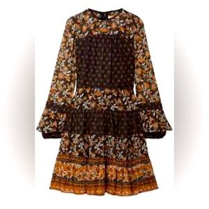 Michael Kors Floral Black Mini Dress XS